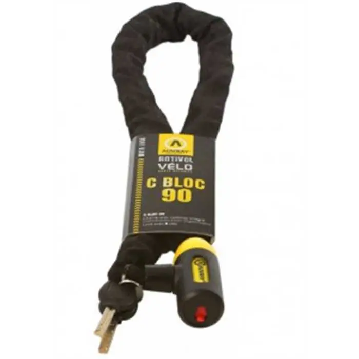 Candado para bicicleta con cadena Auvray C-Bloc Ø60 mm longitud 90 cm con cerradura — vista 2