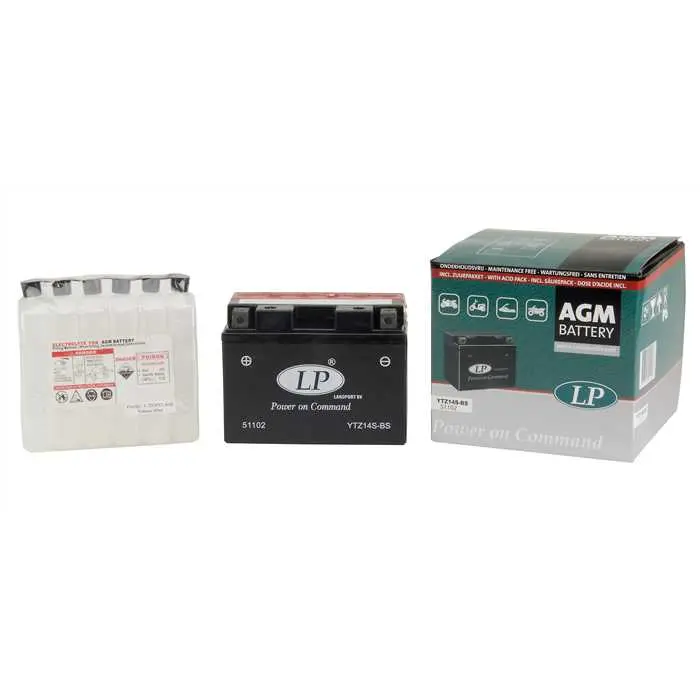 Batterie LANDPORT YTZ14S-BS avec acide