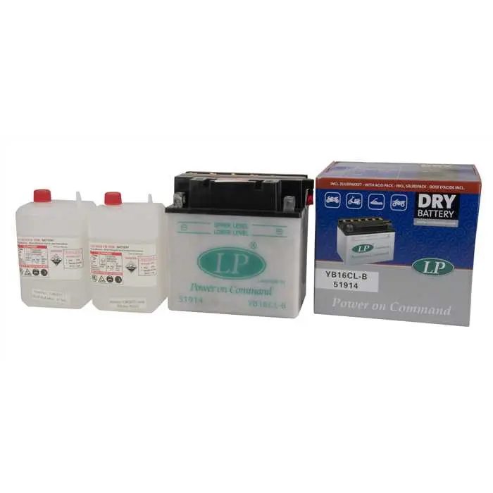 LANDPORT YB16CL-B バッテリー(酸液パック付き)