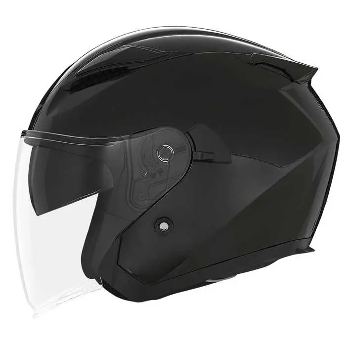 Casque Jet NOX N129 noir brillant