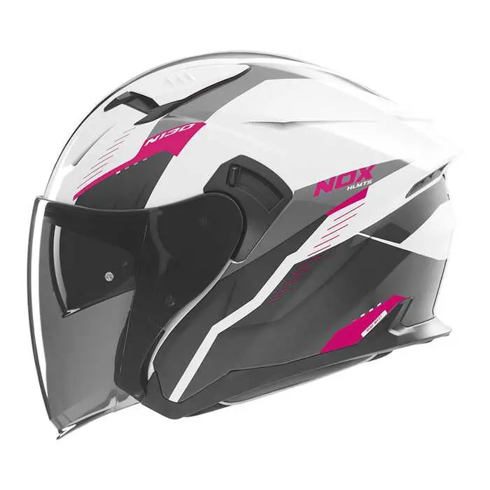 Jethelm Nox Jet N130 Myst weiß rosa