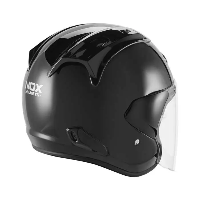 Helm Nox Jet N 220S schwarz glänzend