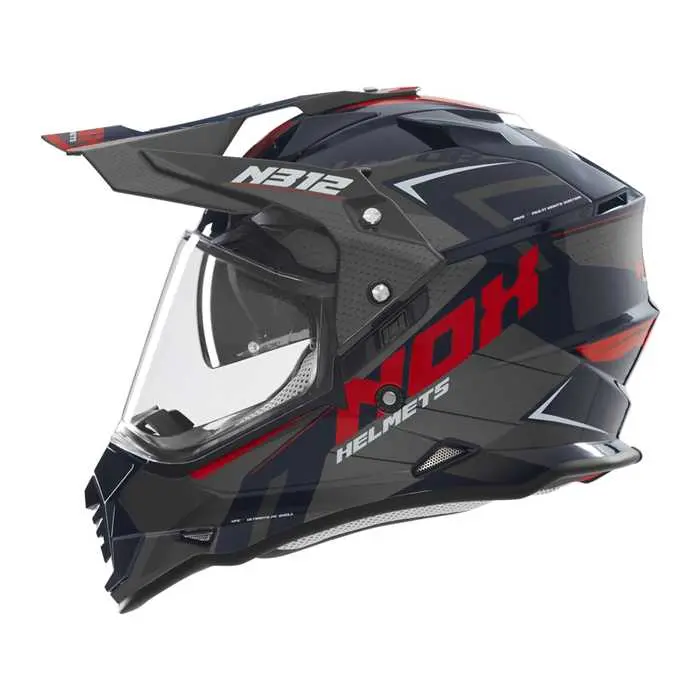 Helm Nox Cross N312 Vapor blau rot