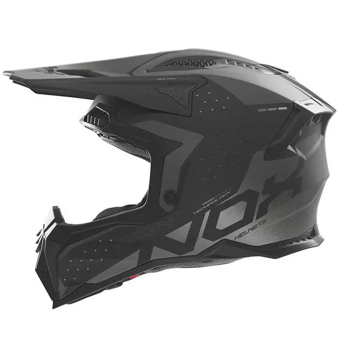 Nox Cross N634 Gradient Helm matt schwarz silber