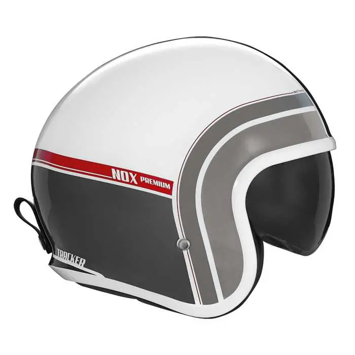 Helm Nox Jet Next Tracker weiß rot