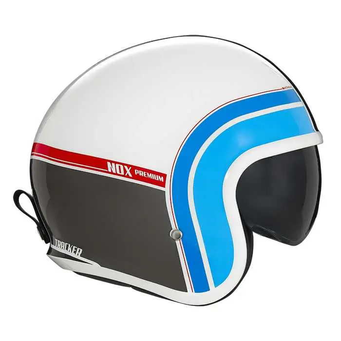 Helm Nox Jet Next Tracker blau weiß rot
