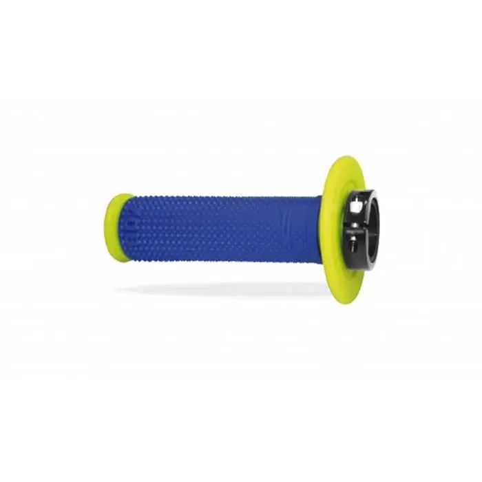 Poignées PROGRIP 708 Lock on + 7 Cams Jaune Fluo/Bleu Électrique 22/25