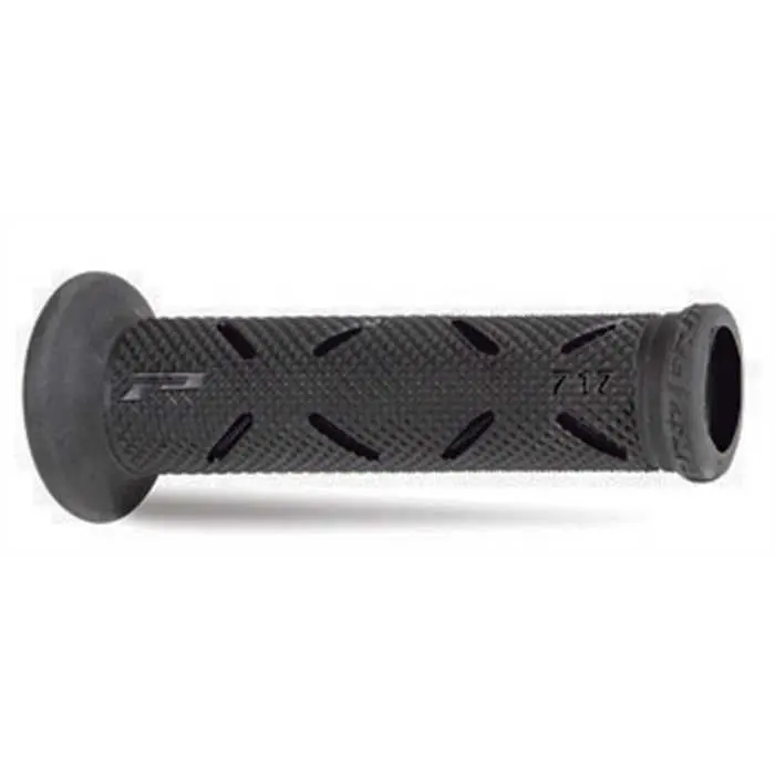 Обвивка за дръжки Progrip 717 двойна плътност черно-титанови с отворен край 122 mm (чифт)