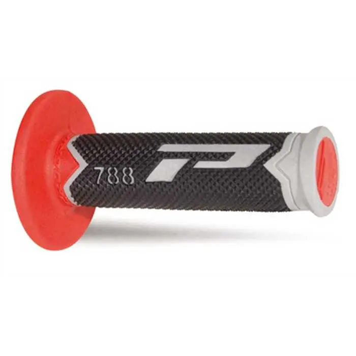 ہینڈل گِرپ Progrip 788 ٹرپل ڈینسٹی سرمئی سیاہ سرخ بند سرا 115 mm جوڑا