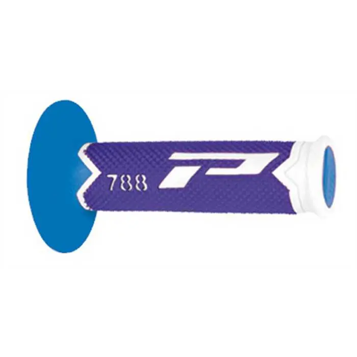 Revêtement de poignée Progrip 788 triple densité spécial édition blanc bleu 115 mm paire