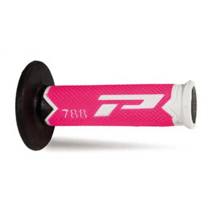 Poignées PROGRIP 788 Blanc/Rose Fluo/Noir 22/25