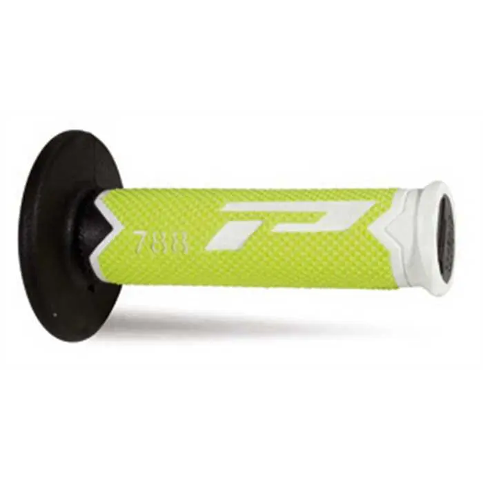 Revêtement de poignée Progrip 788 triple densité fluo blanc-jaune-noir 115 mm