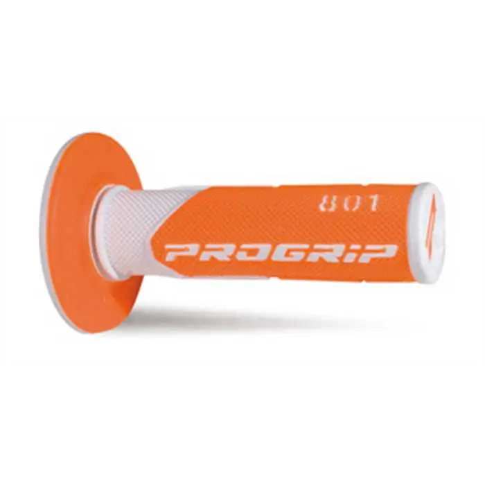 Poignées PROGRIP 801 Blanc/Orange Fluo 22/25