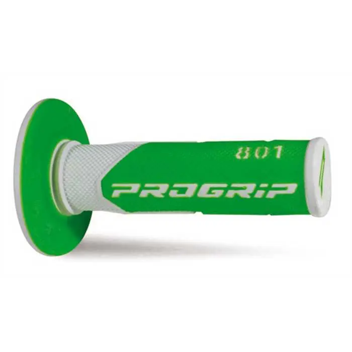 Revêtement de poignée Progrip 801 double densité fluo blanc-vert fermé 115 mm