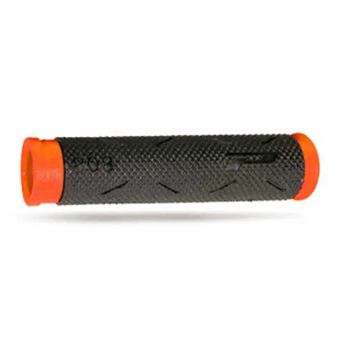 Poignée VTT Progrip 808 noir-orange fluo Ø22 mm L120 mm (paire)