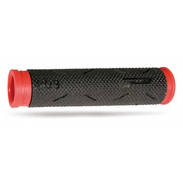 Poignée VTT Progrip 808 noir-rouge Ø22 mm L120 mm (paire)