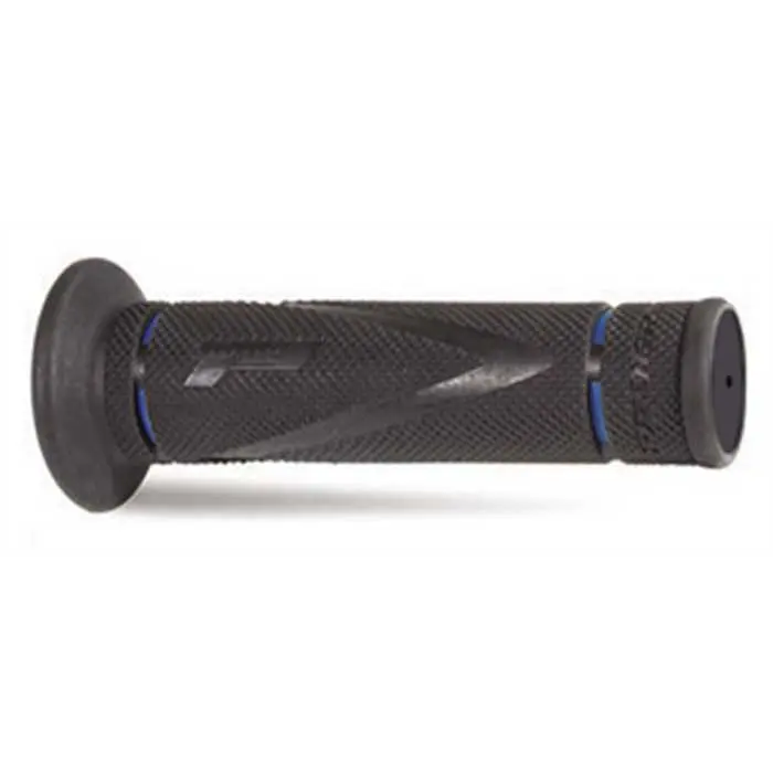 Revêtement de poignée Progrip moto on road 838 double densité noir-bleu closed end 122 mm (paire)