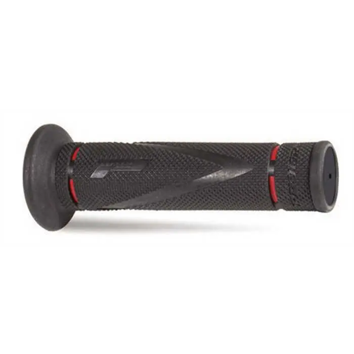 Revêtement de poignée Progrip 838 double densité noir-rouge closed end 122 mm (paire)