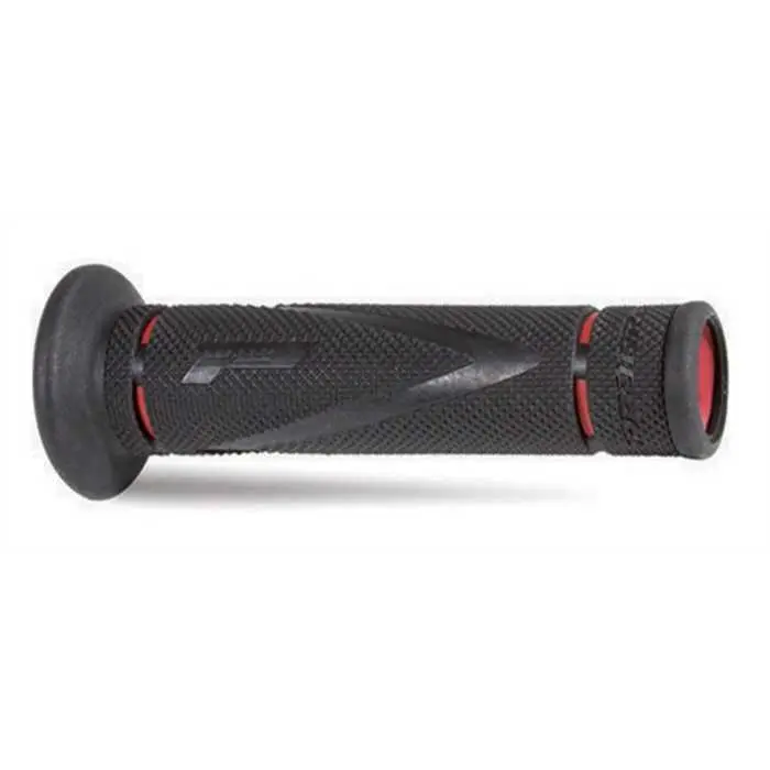 Revêtement de poignée Progrip 838 double densité noir-rouge Open End 122 mm (paire)