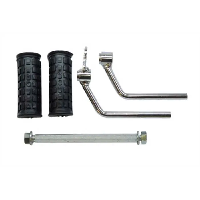 Support de repose-pieds avec caoutchoucs chrome