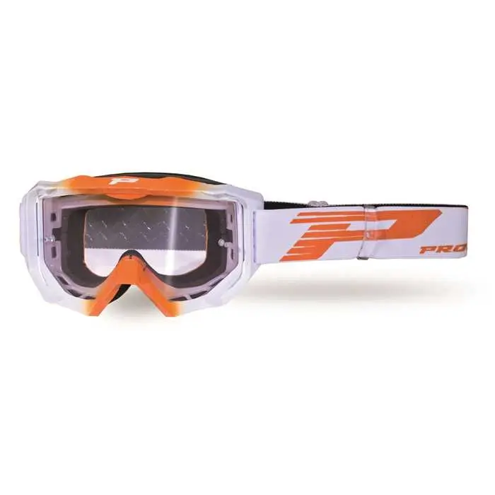 Masque PROGRIP VENOM Light Sensitive 3200 Blanc/Orange