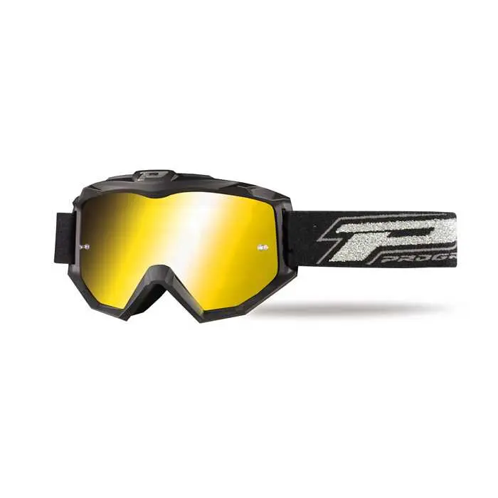 PROGRIP Masque Goggles Art 3204/15 Noir Mat Verre Multicouche Jaune 3247