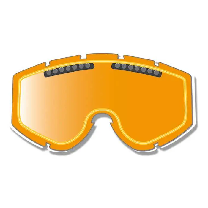 PROGRIP Art 3257 double lens antiscratch + antifog orange + clear