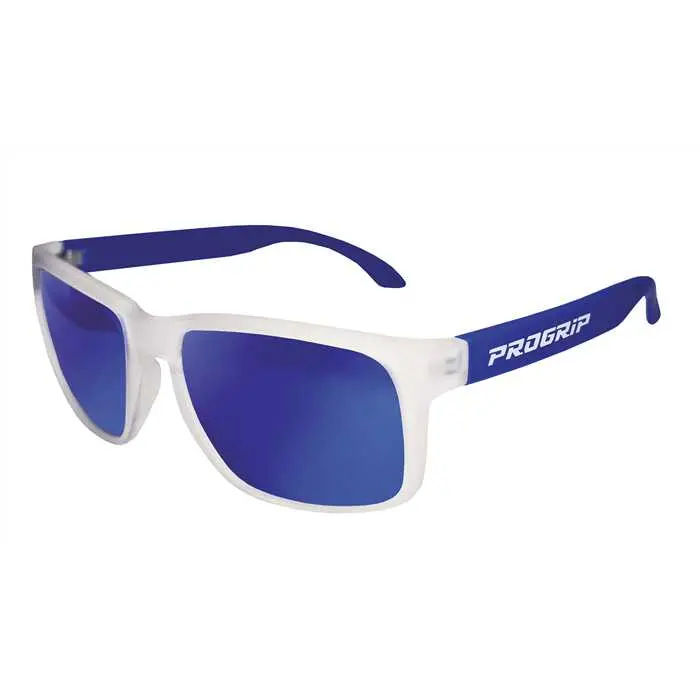 Lunettes de soleil PROGRIP 3605 blanc transparent/bleu