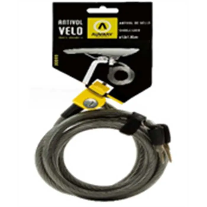 Fahrradschloss Auvray S.Lock Kabel mit Schlüssel Durchmesser 12 mm Länge 1,50 m
