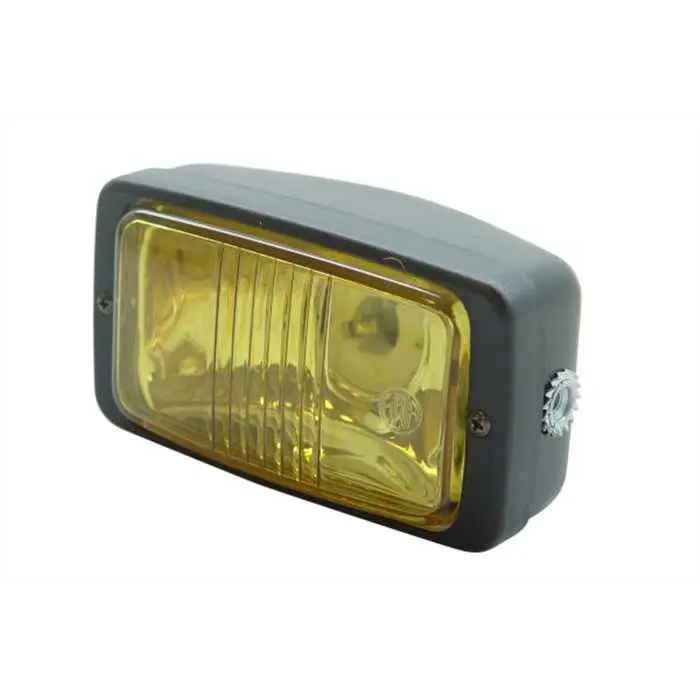 Guia rechteckiger Scheinwerfer schwarz-gelbes Glas 14 cm Moped