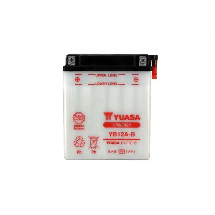 Batterie 12V 12,6 ah YB12A-B Yuasa yumicron conventionnelle avec entretien (lg134xl80xh160mm)