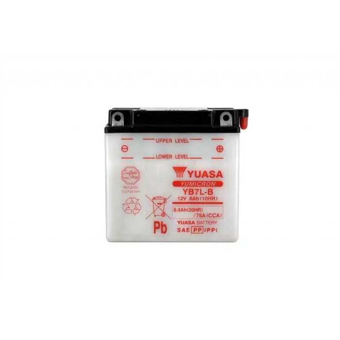 Bateria Yuasa YB7L-B convencional com manutenção