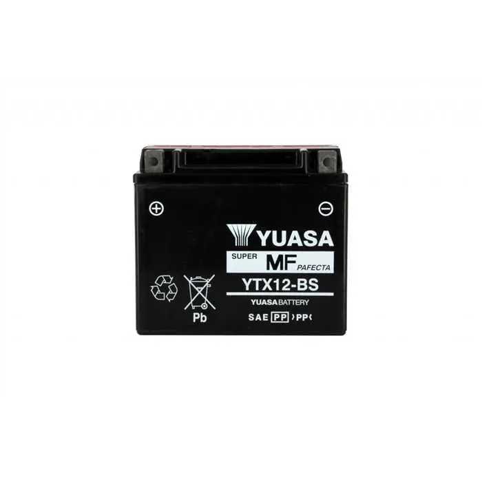 ایسڈ پیک کے ساتھ 12V 10 ah YTX12-BS یواسا MF مینٹیننس فری بیٹری (lg150xl87xh130mm)