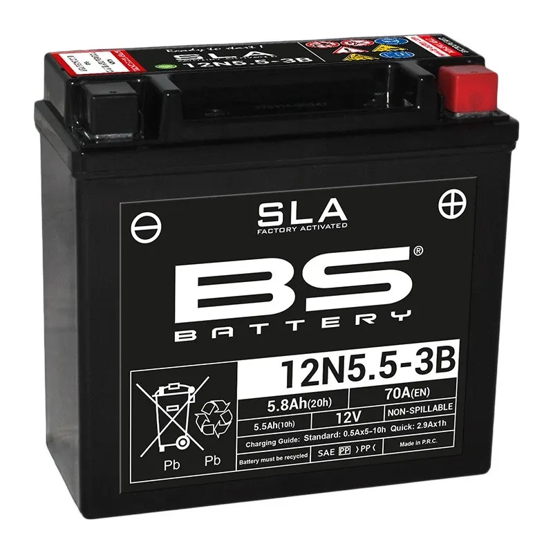 Baterie BS BATTERY 12N5.5-3B FA aktivovaná v továrně