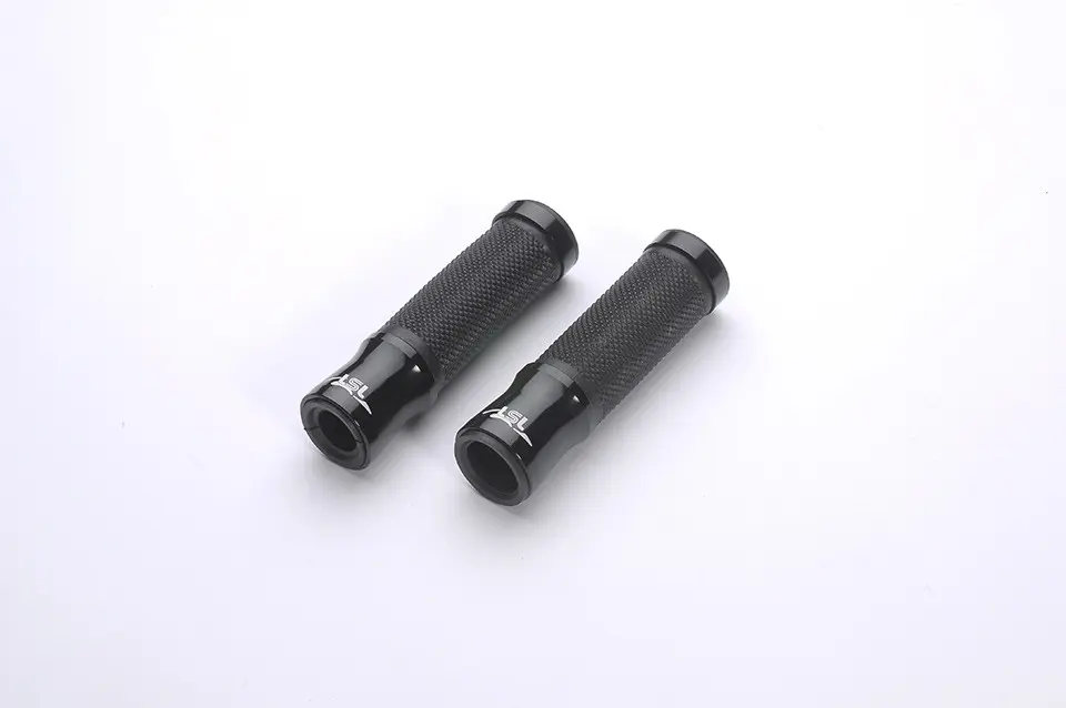 LSL Poignées de guidon aluminium-caoutchouc 125 mm noir