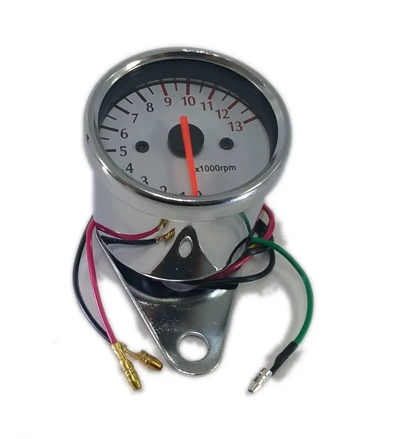 크롬 유니버설 빈티지 타코미터 0-13000 rpm BRAZOLINE
