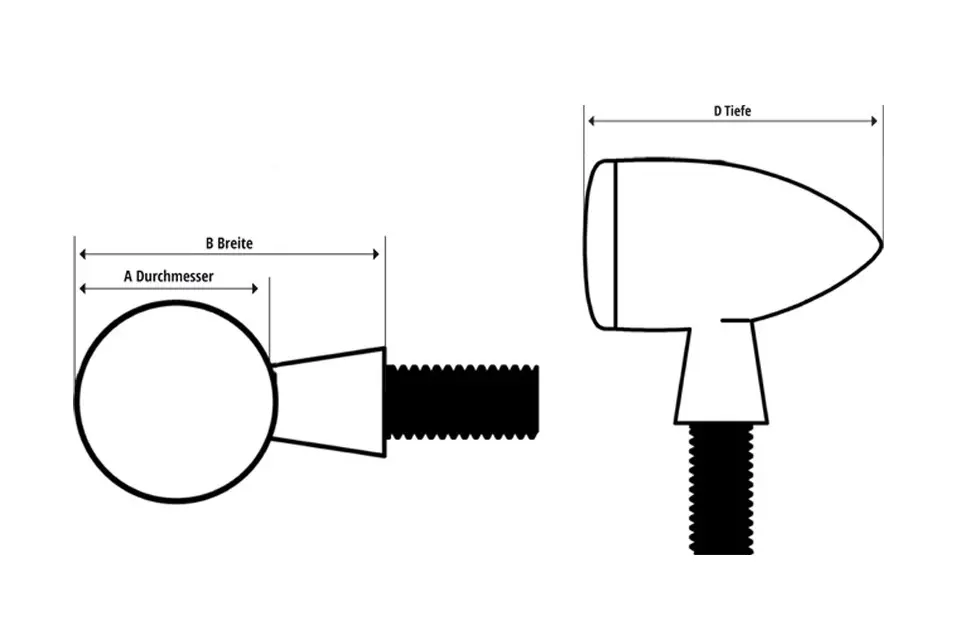LED Stand- und Blinkleuchte APOLLO CLASSIC chromiert HIGHSIDER — Ansicht 3