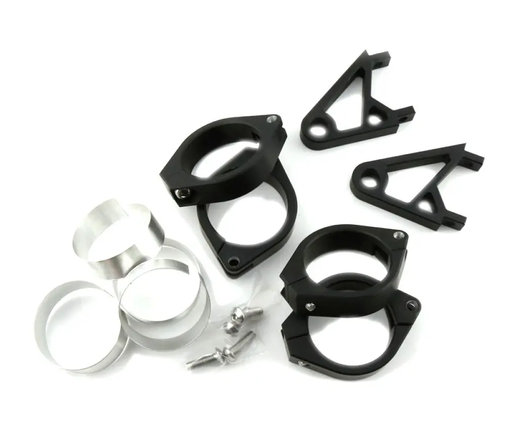 Pattes de phare CNC aluminium HIGHSIDER 49-54 mm noir