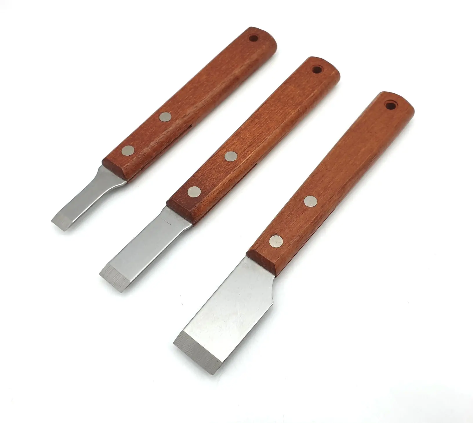 Jeu de 3 grattoirs universels inox 10/16/22 mm Brazoline