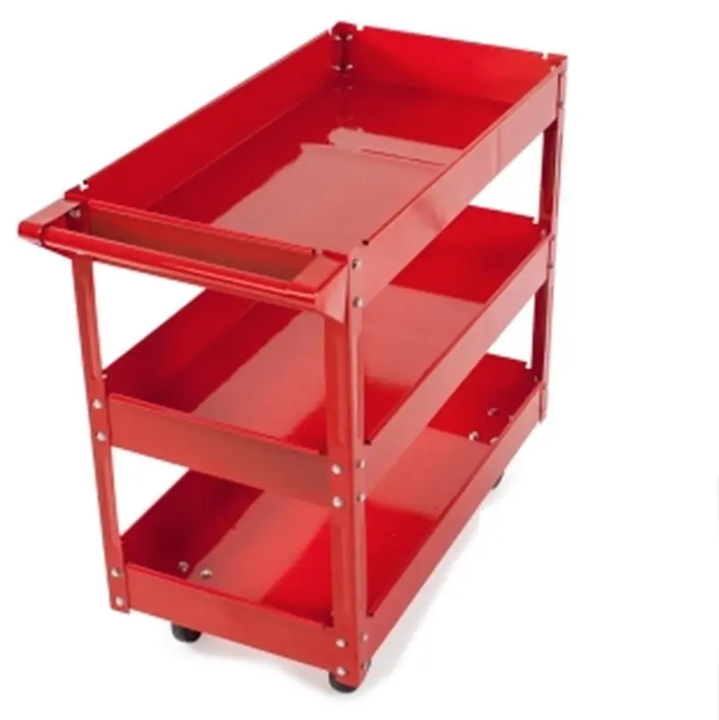 Servante d'atelier roulante en acier rouge universelle Brazoline