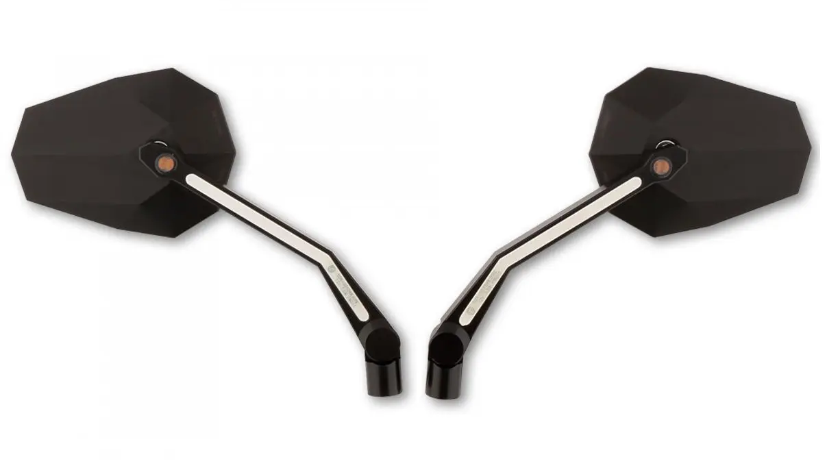 زوج مرايا خلفية HIGHSIDER STEALTH -X4 مع مؤشر LED وضوء موقف