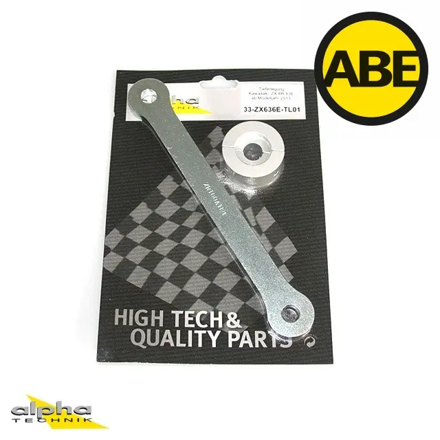 Kit de rabaissement Kawasaki ZX6R 636 ZX636E 2013-2017 Alpha Technik