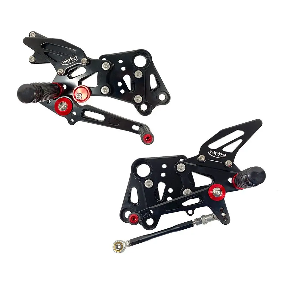 Komplette verstellbare Fußrasten Alpha Technik schwarz KTM RC390 2014-