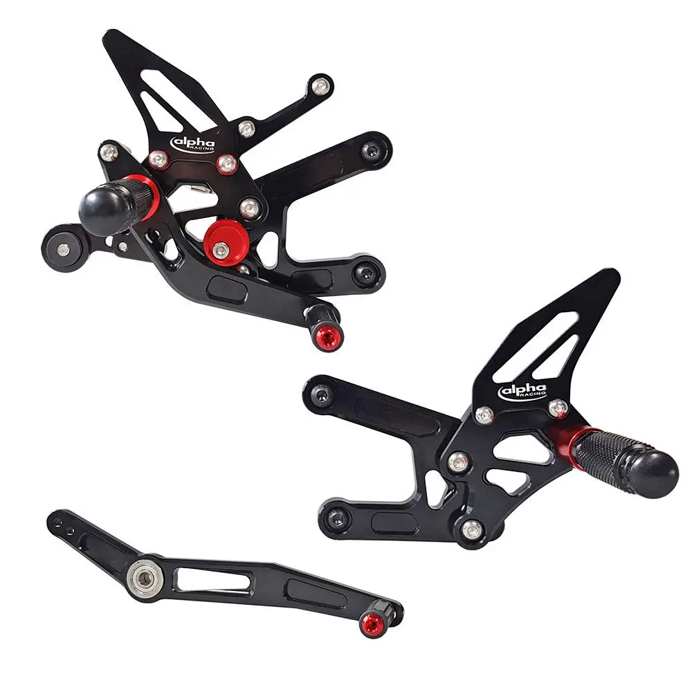 مکمل ریئر سیٹ فٹنگز Alpha Technik سیاہ Yamaha YZF-R6 RJ11, RJ15, RJ27 2006-