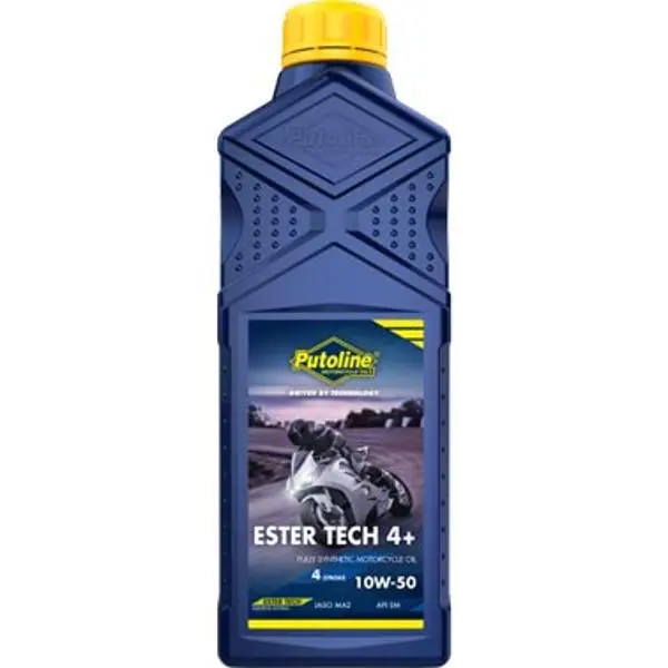 Huile moteur 4T Ester Tech 4+ 10W50 100% synthèse 1L Putoline