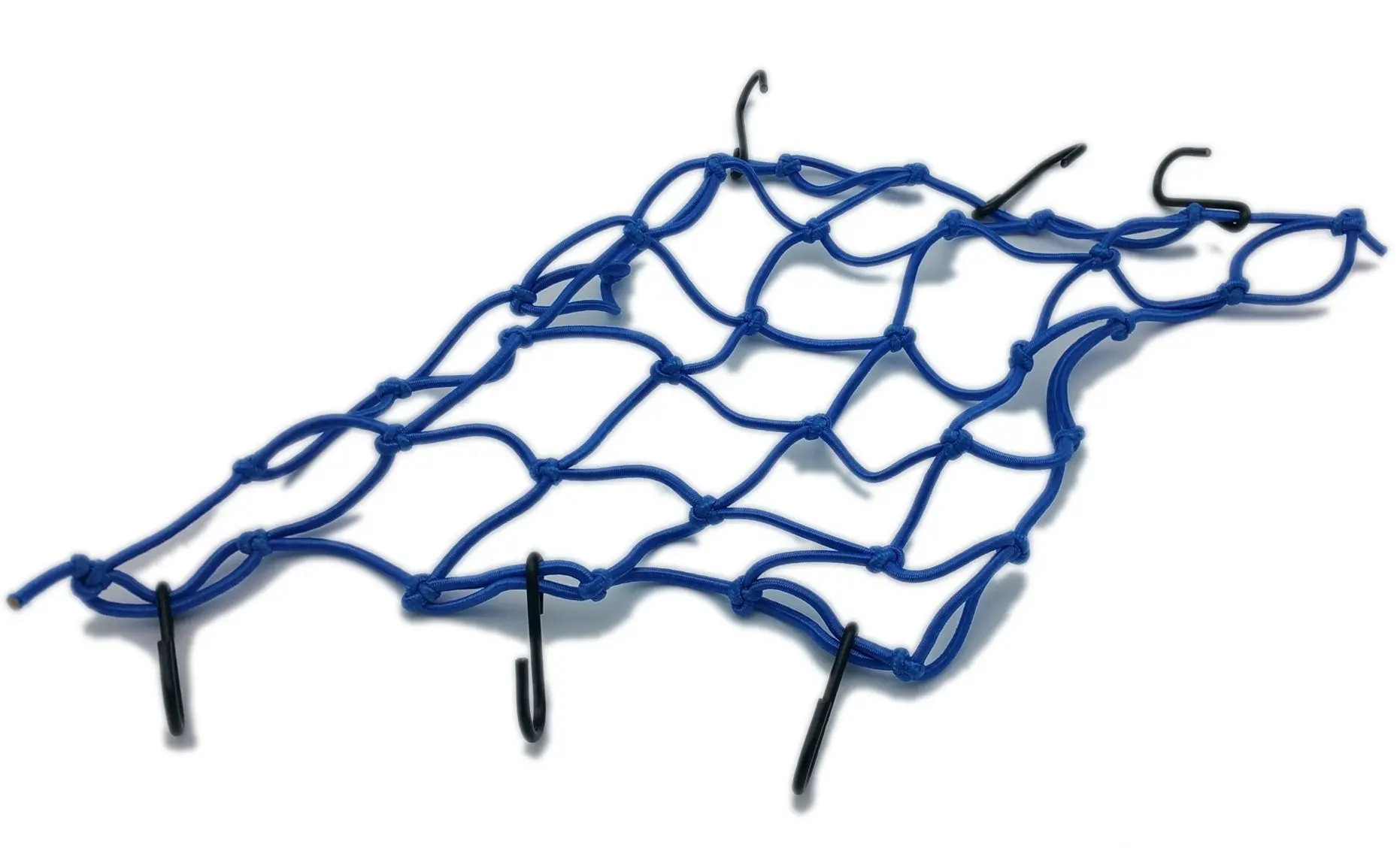 Rede de capacete moto elástica 40 x 40 cm Brazoline azul
