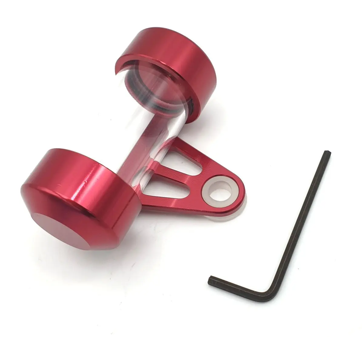 Porte-vignette cylindrique 70 mm aluminium rouge Brazoline