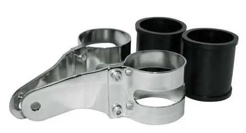 헤드라이트 마운트 브라켓 페어 Ø 43-47 mm 크롬 Brazoline