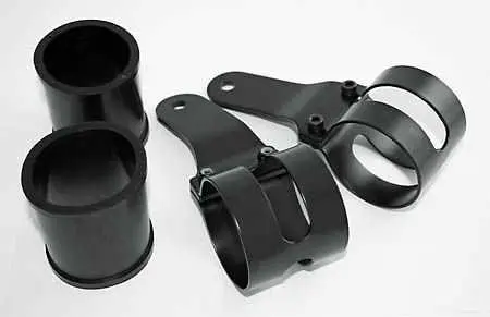 Paire de pattes de phare Ø 53-57 mm BRAZOLINE noir