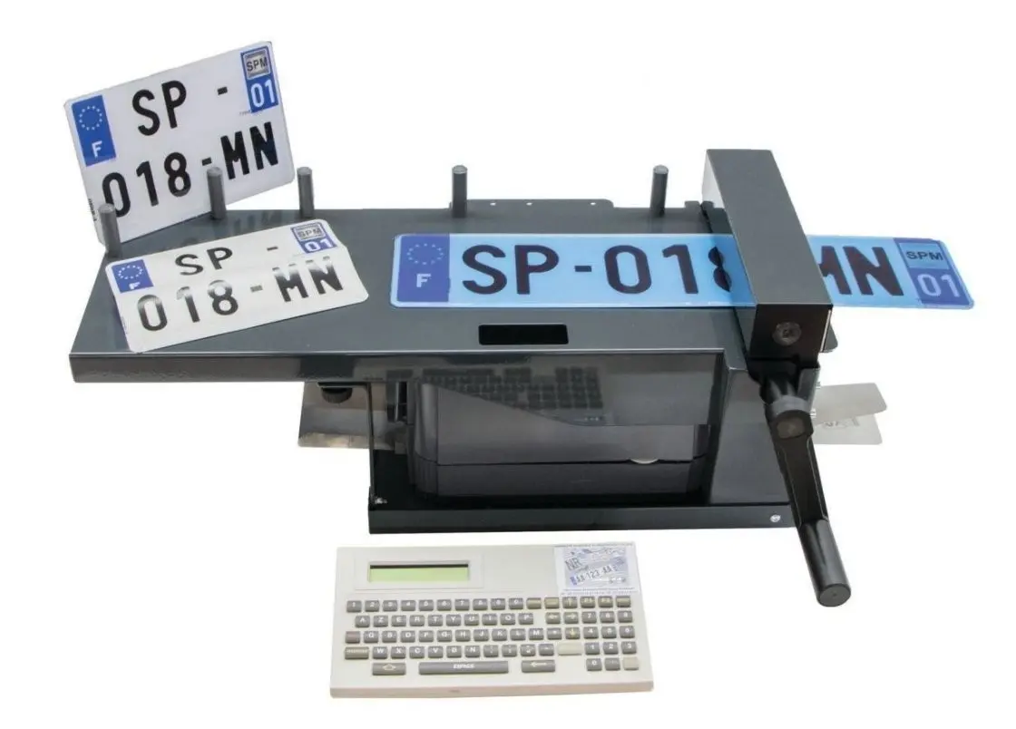 Thermodrucker mit Tastatur SPM für Kfz-Kennzeichen